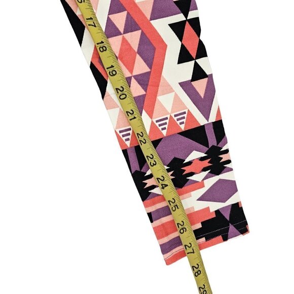 No Boundaries Sueded Crossover Waist Aztec Print Ankle Length Leggings NWT - Picture 6 of 16